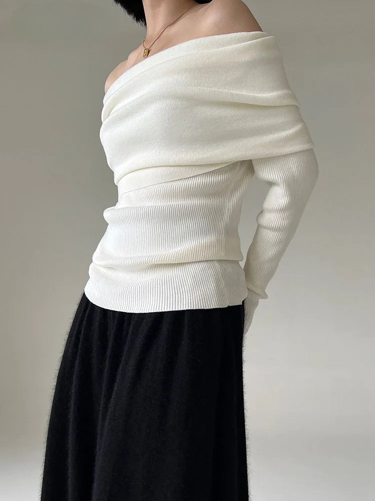 Schulterfreier Pullover