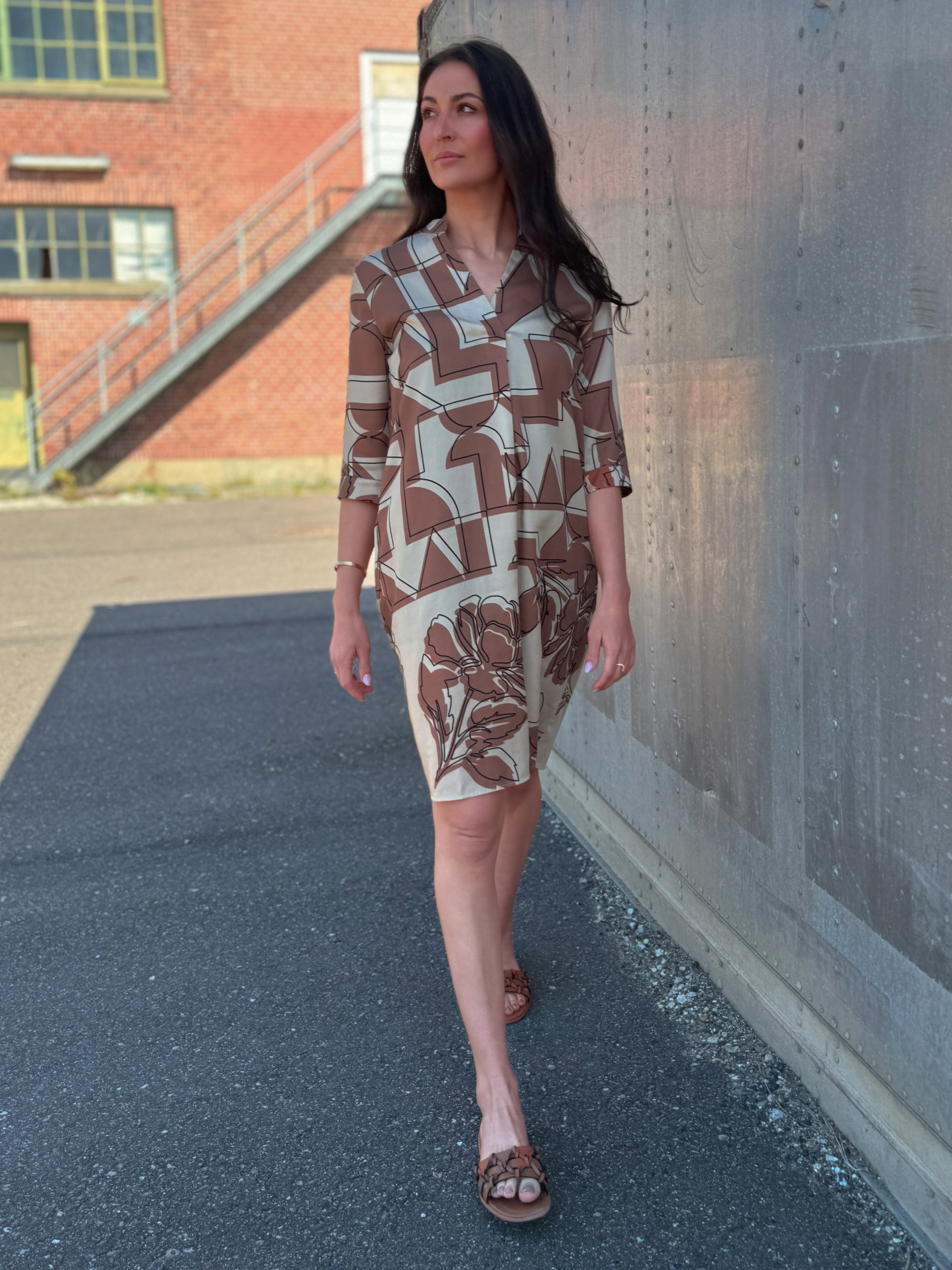 ULJANA tunic dress - Mocca mix