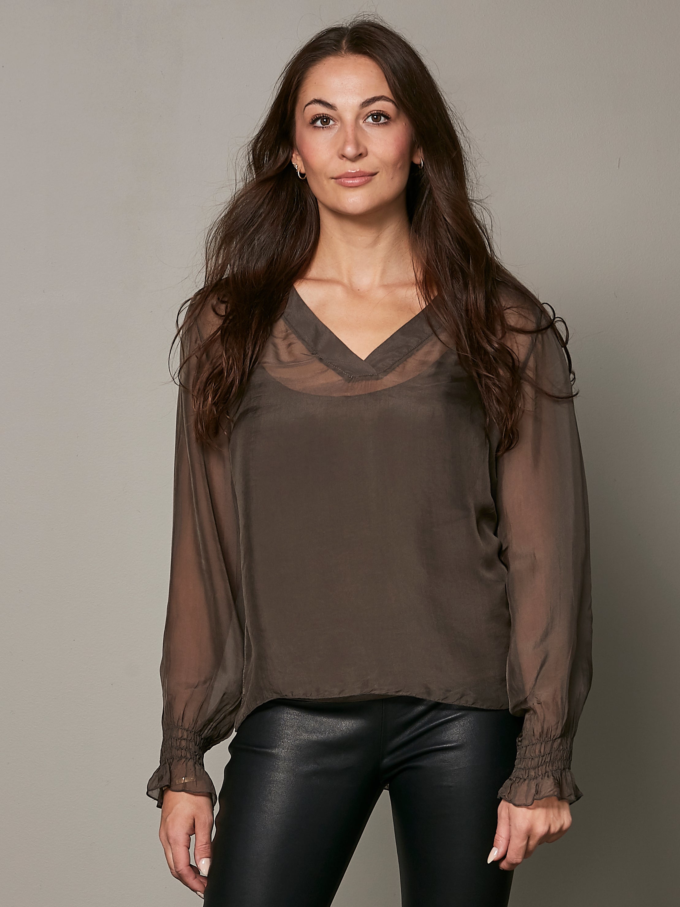 VANINA blouse - Dark Brown