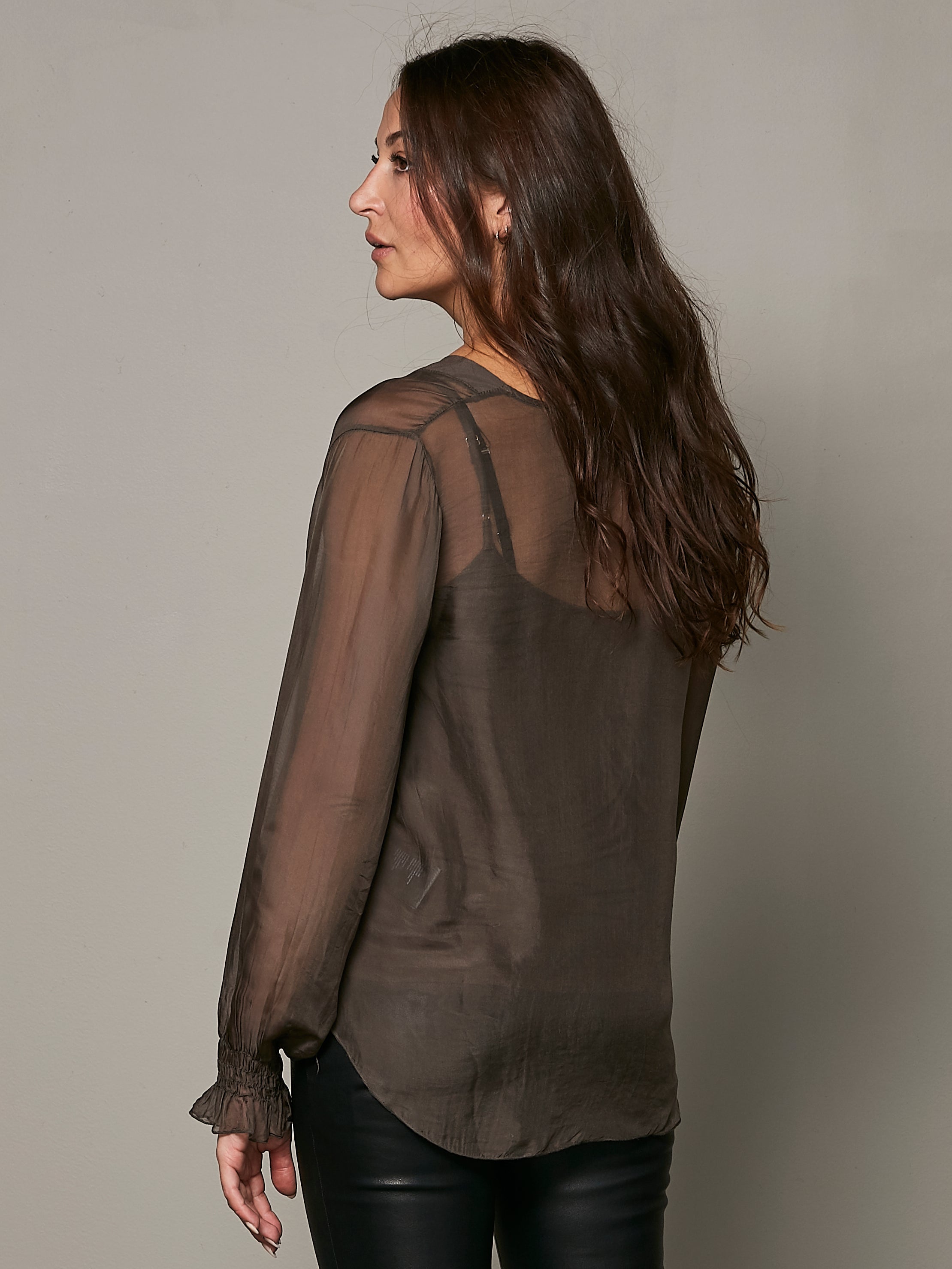 VANINA blouse - Dark Brown