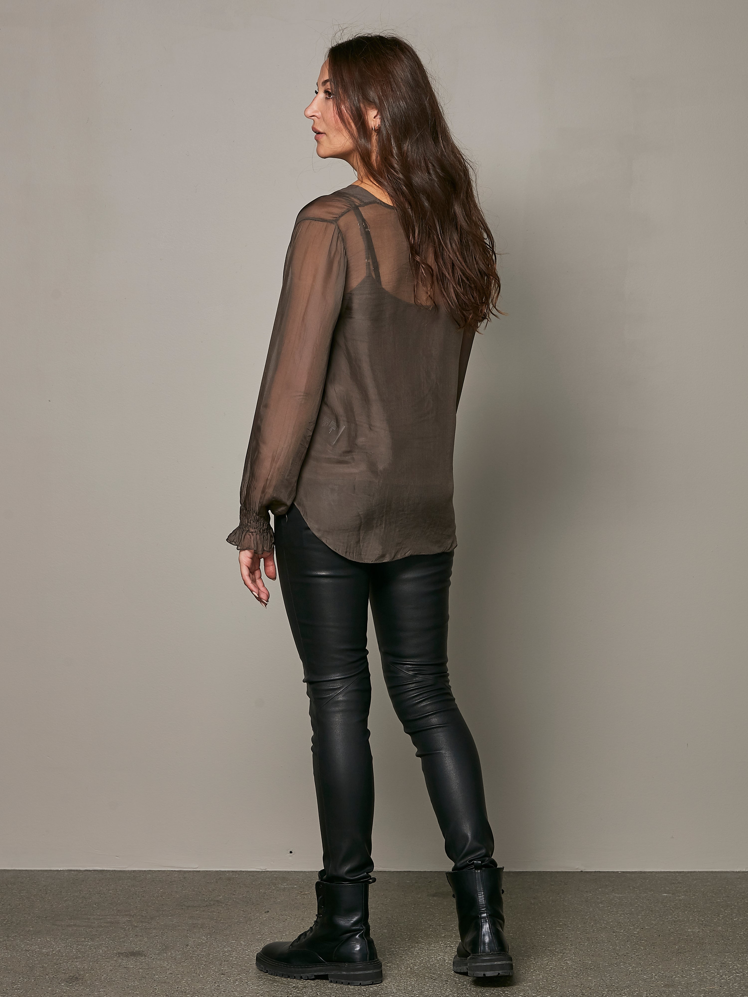 VANINA blouse - Dark Brown