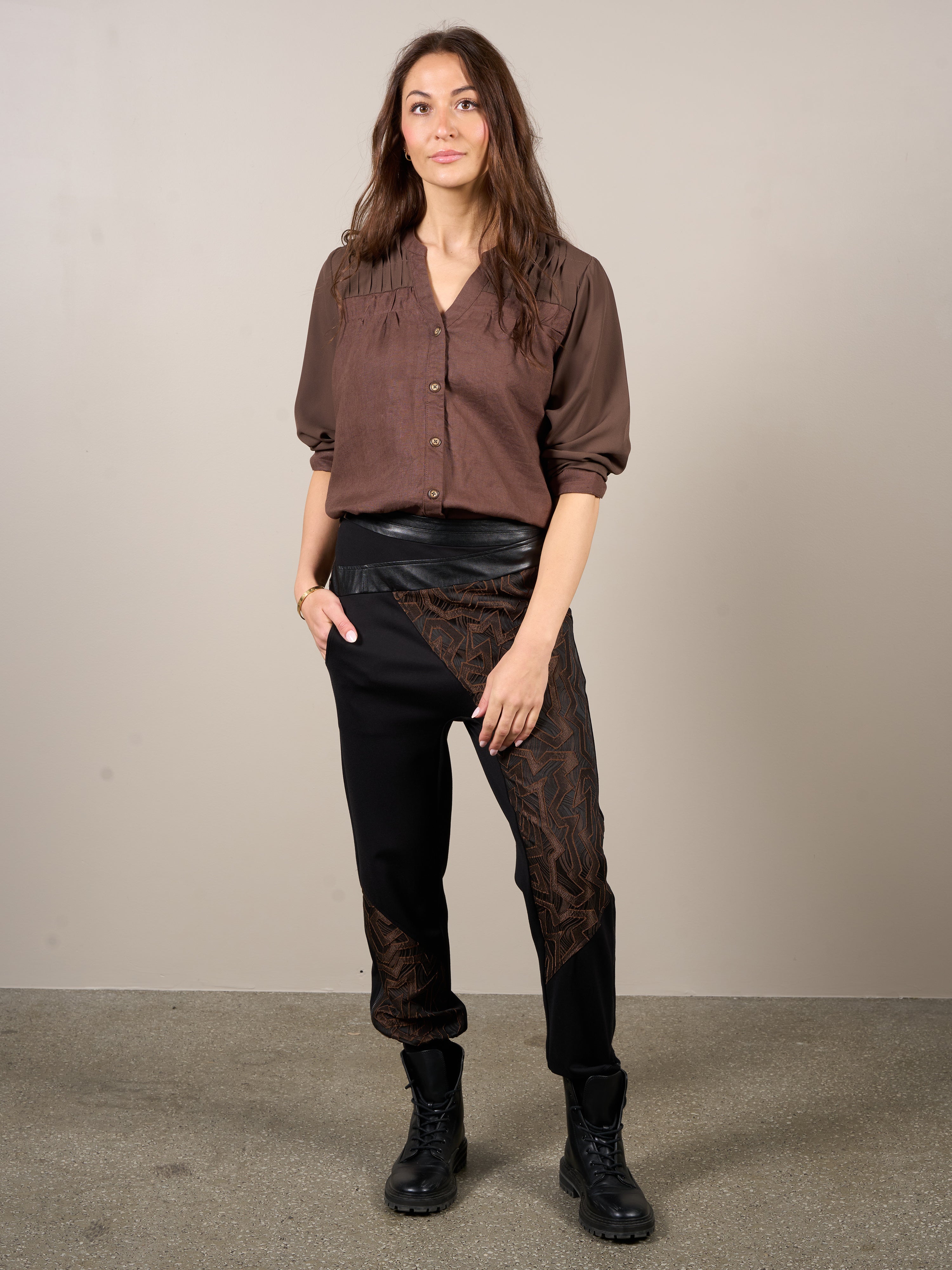 VIBEKE shirt - Dark Brown