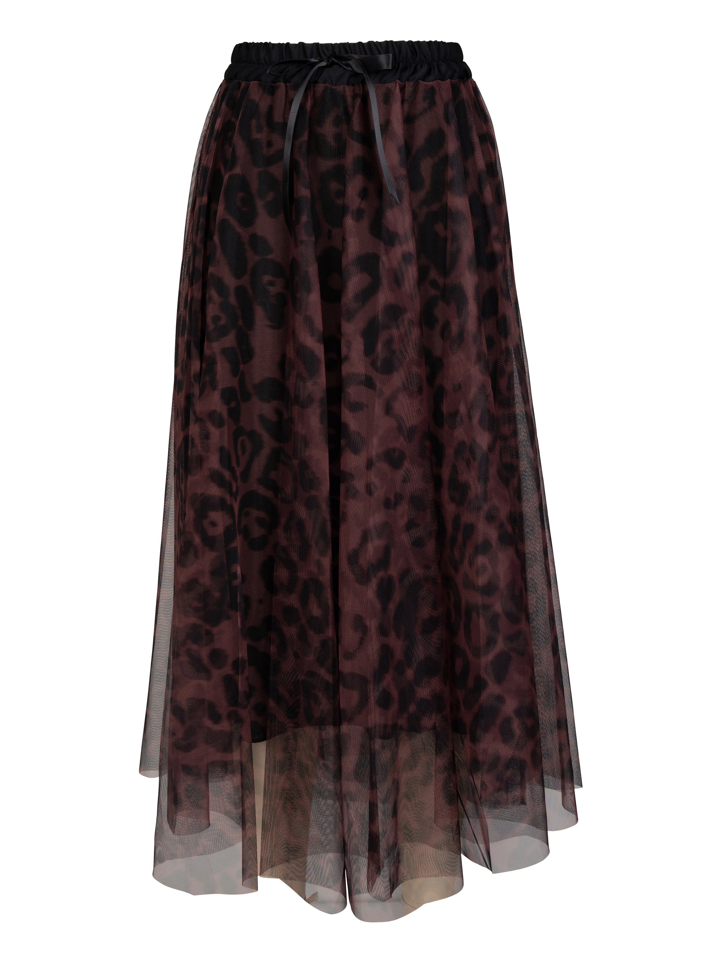 VICA mesh skirt - Dark Brown mix