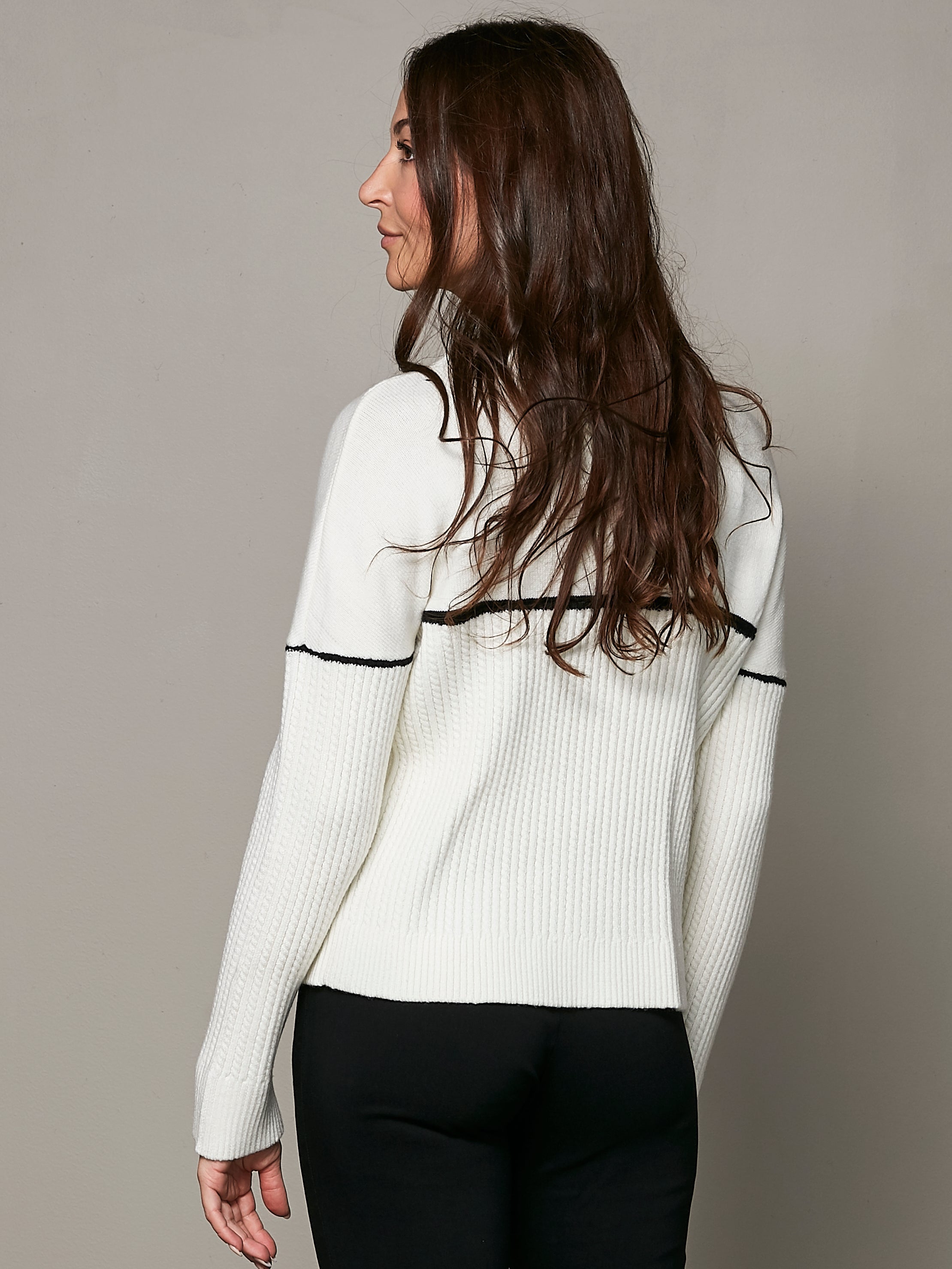 VINCA knit blouse - Creme