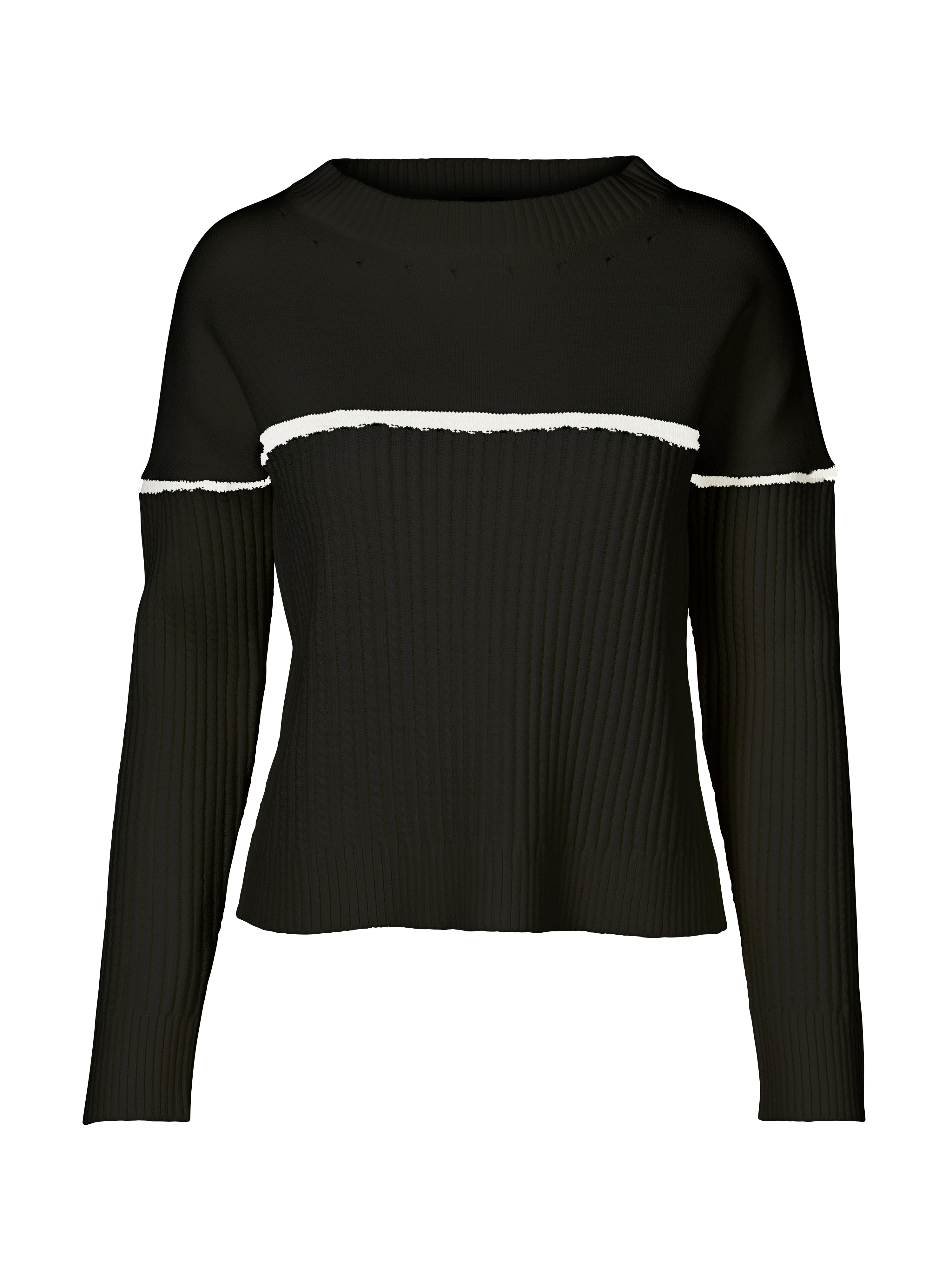 VINCA knit blouse - Black