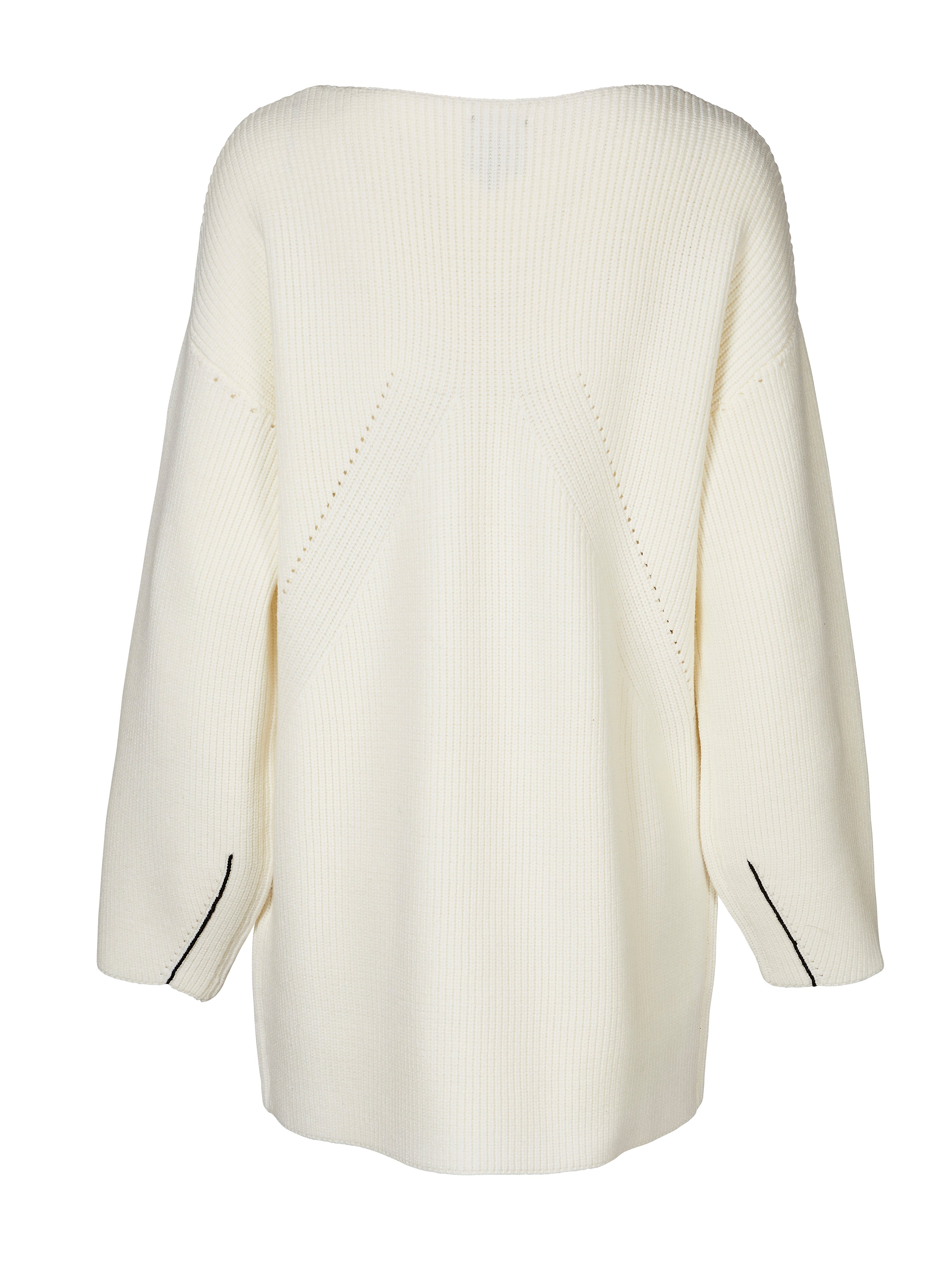 VINCA long knit blouse - Creme