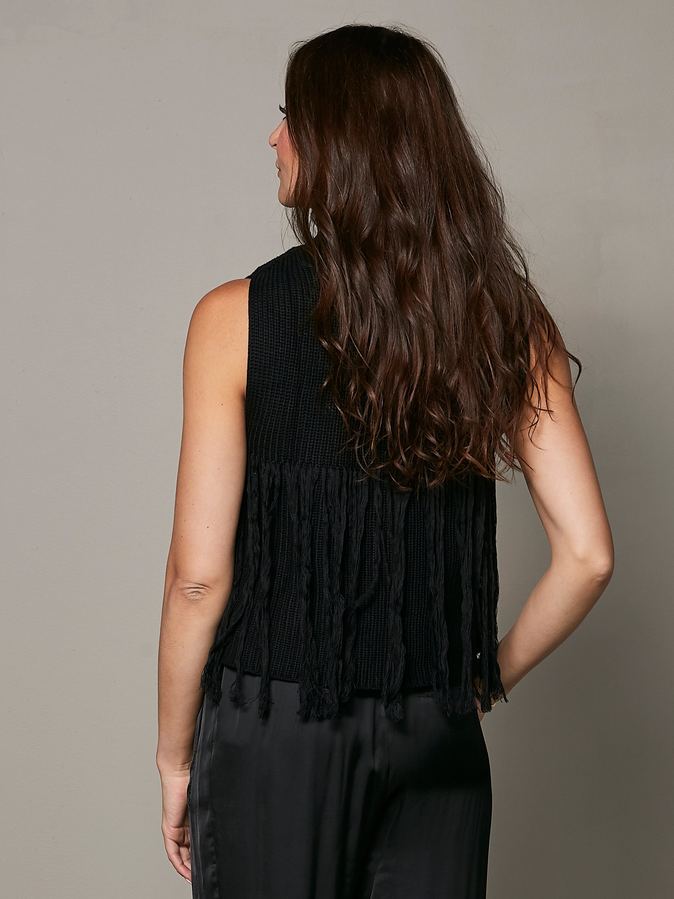 VIRNA knit vest - Black