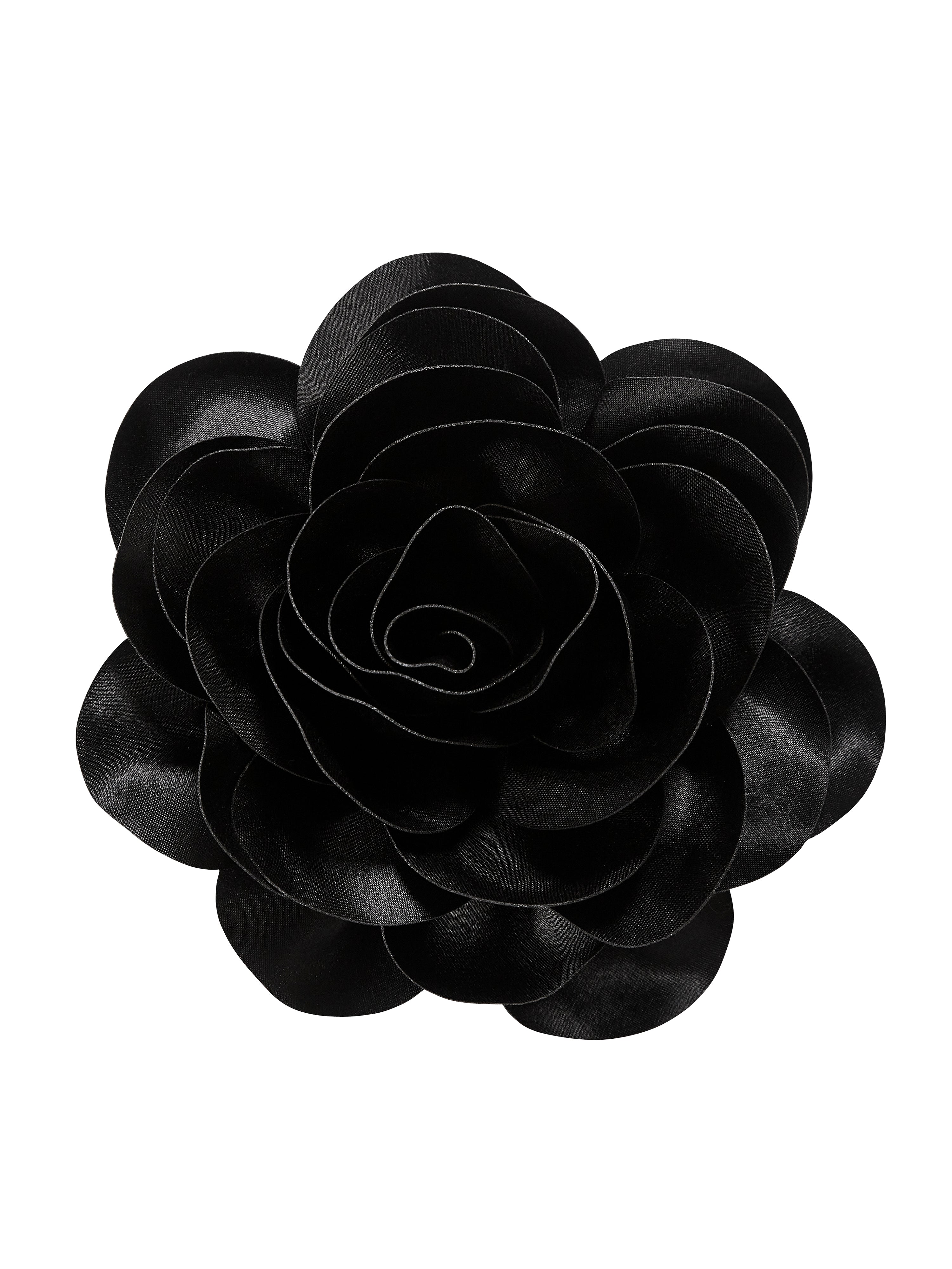 VERICA flower brooch - Black