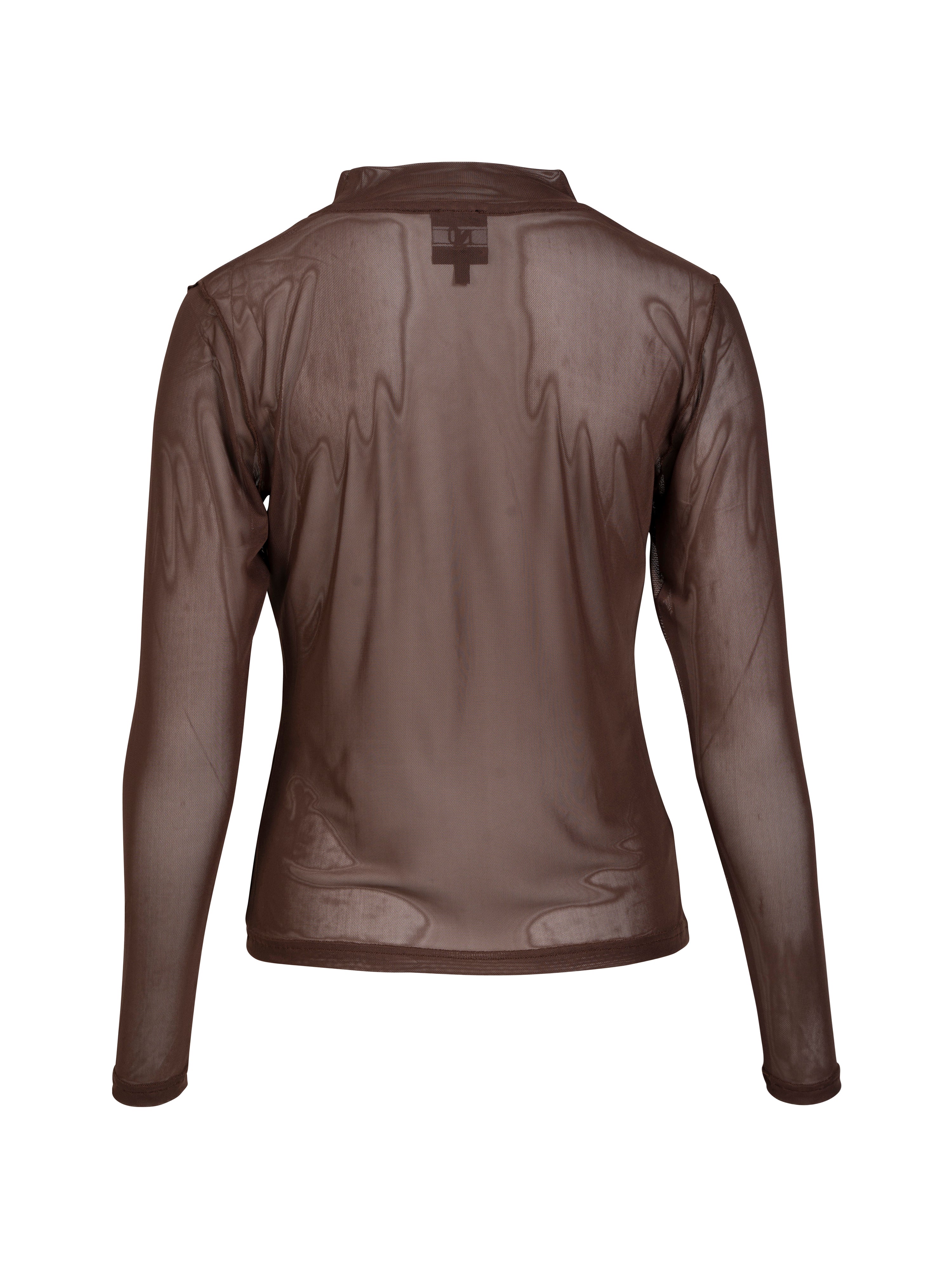 Vinja mesh blouse - Dark Brown