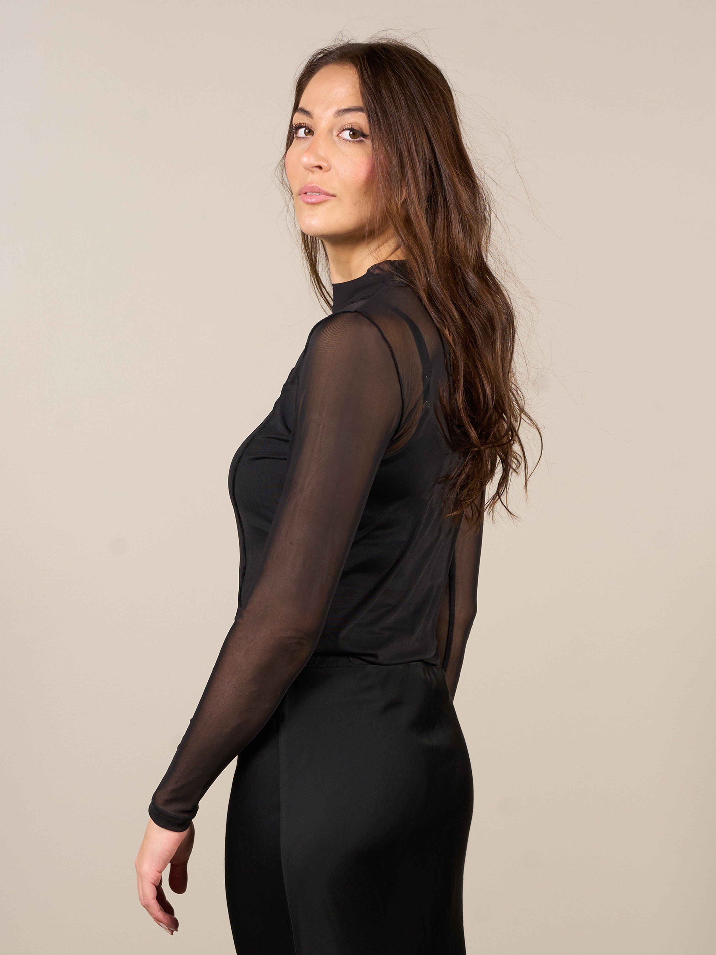 Vinja mesh blouse - Black