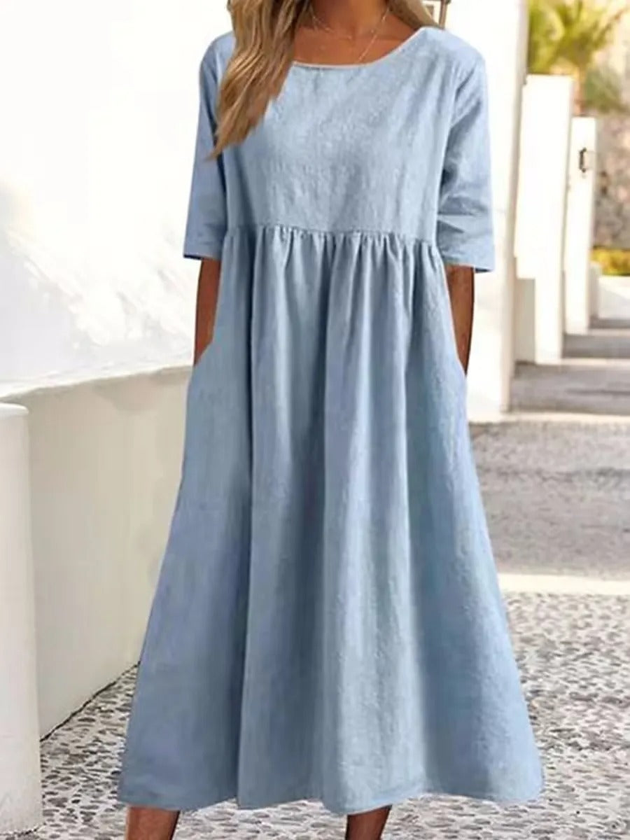 Elena™ - Stilvolles Midi-Kleid